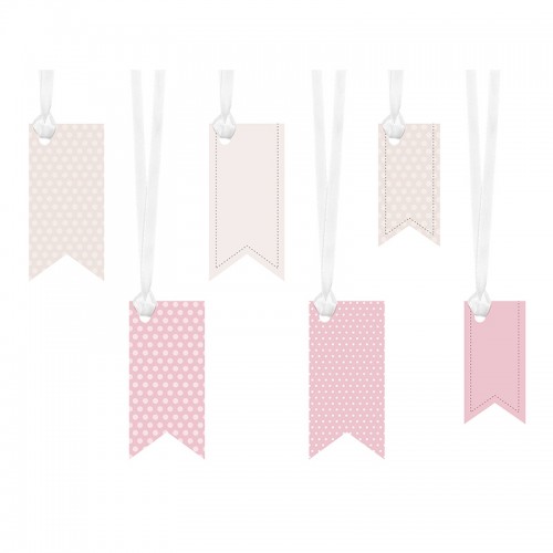 Etiquetas  Rosa Bolinhas